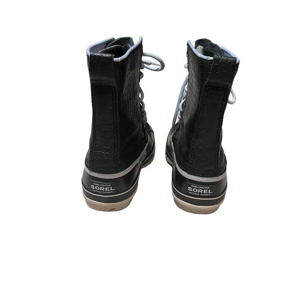 Sorel 1964 Premium Size 5 Pebbled‎ Winter Snow Boots Black Blue